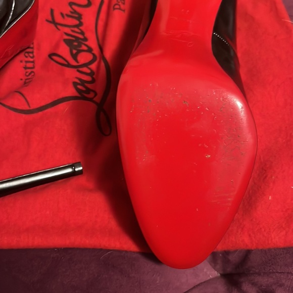 CHRISTIAN LOUBOUTIN BLACK SIMPLE PUMP ,120 mm size 9. - Picture 9 of 10